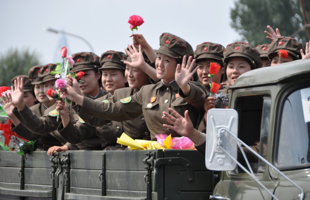 Female soldiers in North Korea military parade 15452372509