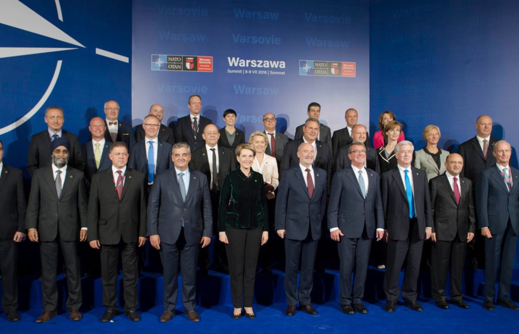 NATO Ministers for Defence at the 2016 Warsaw Summit in Poland