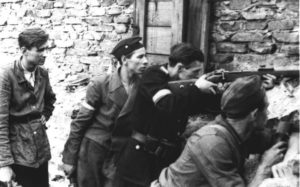 Warsaw Uprising - Four on a barricade